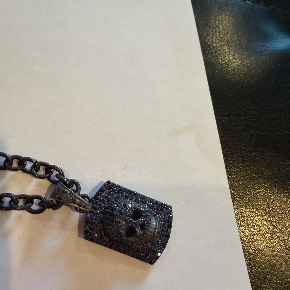 Black Skull Pendant Necklace